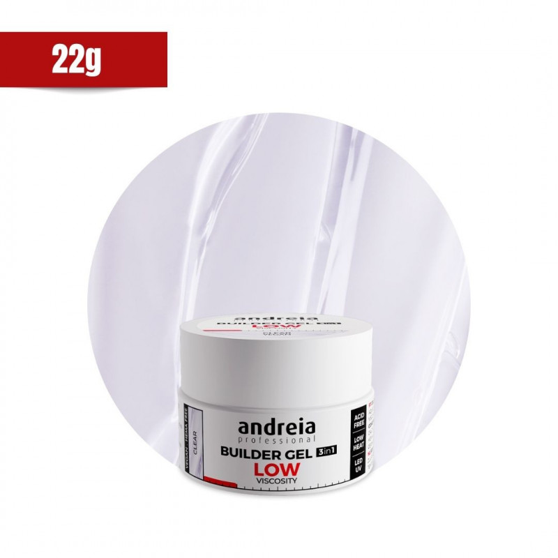 Andreia Builder Gel 3en1 Clear 22gr Basse Viscosité Vegan