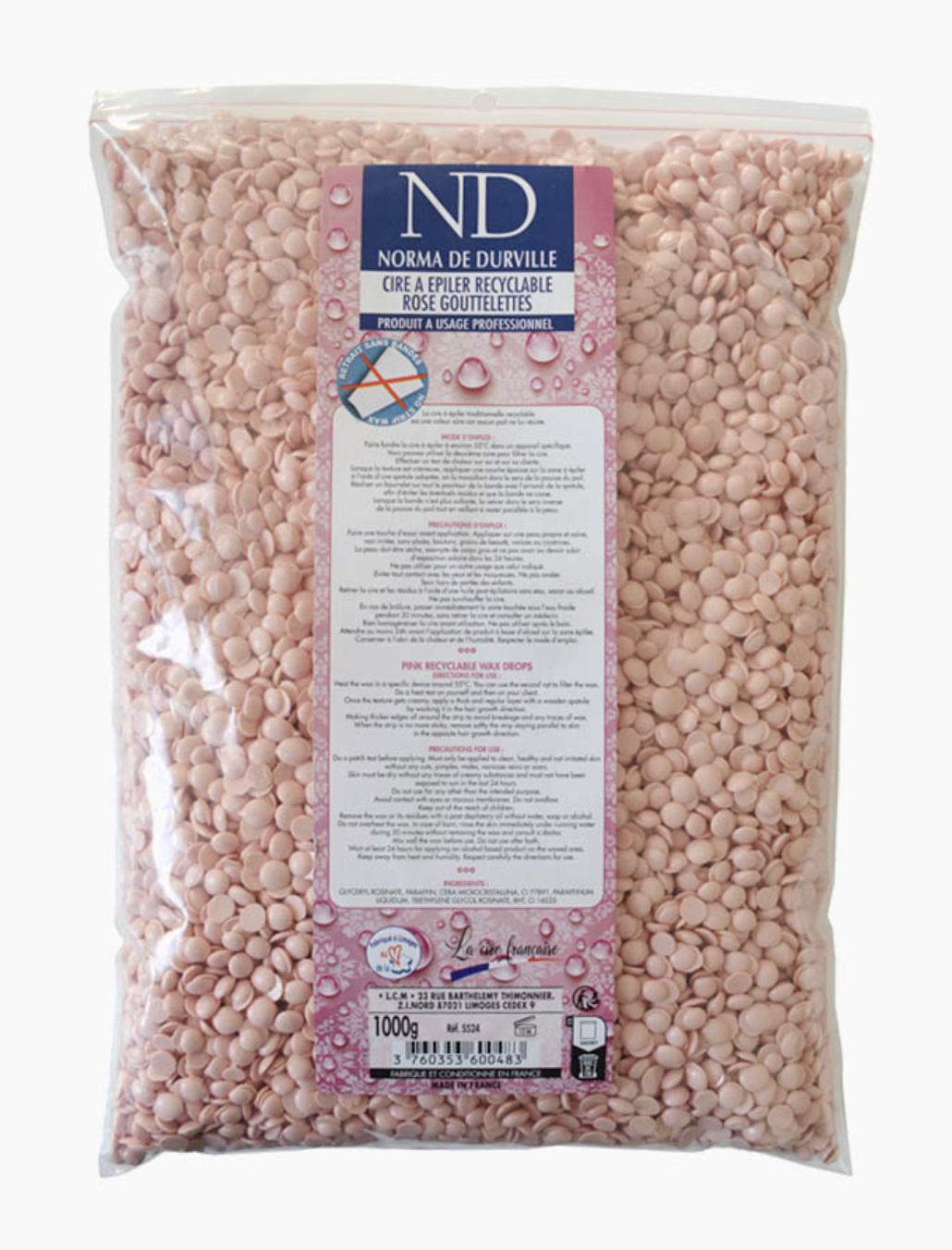 Cire Rose recyclable Norma de Durville